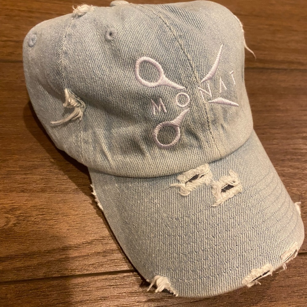 Monat Custom Distressed Denim Hat - image 3